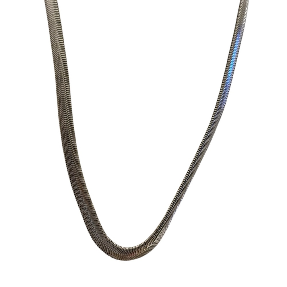 SILVERLUX Silver Plated Herringbone Necklace